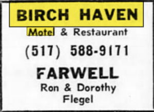 Birch Haven Motel - Jan 1970 Ad
